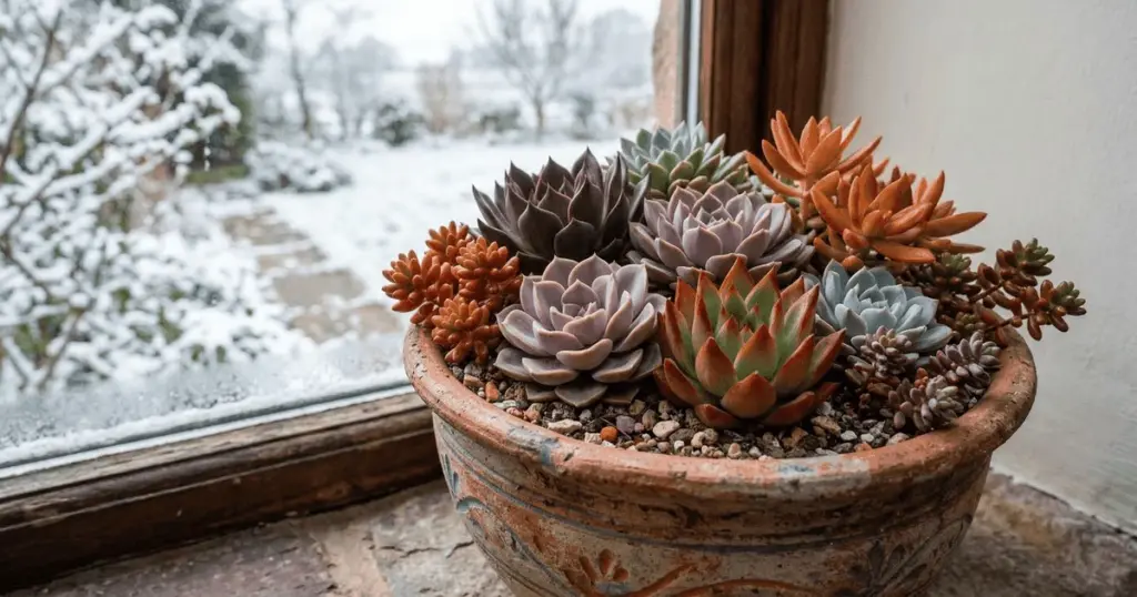 Estas suculentas explotan en color en invierno: tu secreto para un balcón espectacular