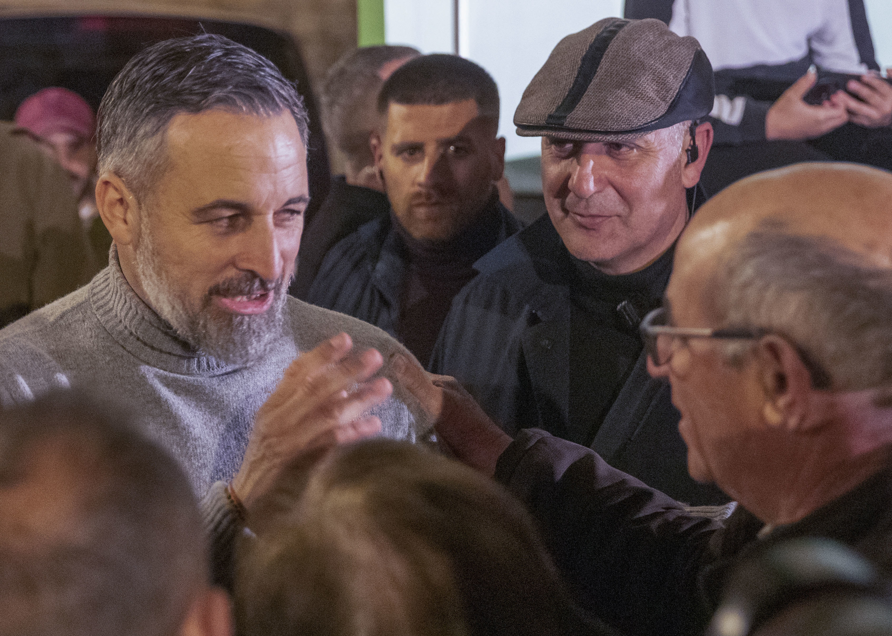 El presidente de Vox, Santiago Abascal, en El Burgo de Osma (Soria)