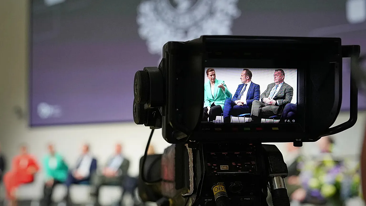 Social Democrats' chair Mette Frederiksen, leader of the Social Liberal Party Martin Lidegaard and chair of the Moderates Lars Løkke Rasmussen in Copenhagen, 25 March, 2026
