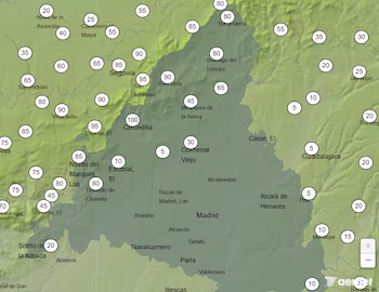 Probabilidad de nieve en la