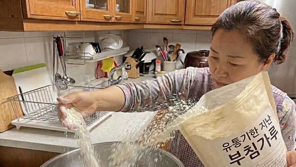 Grasa en la cocina: usa Harina de trigo o para panqueques coreanos así