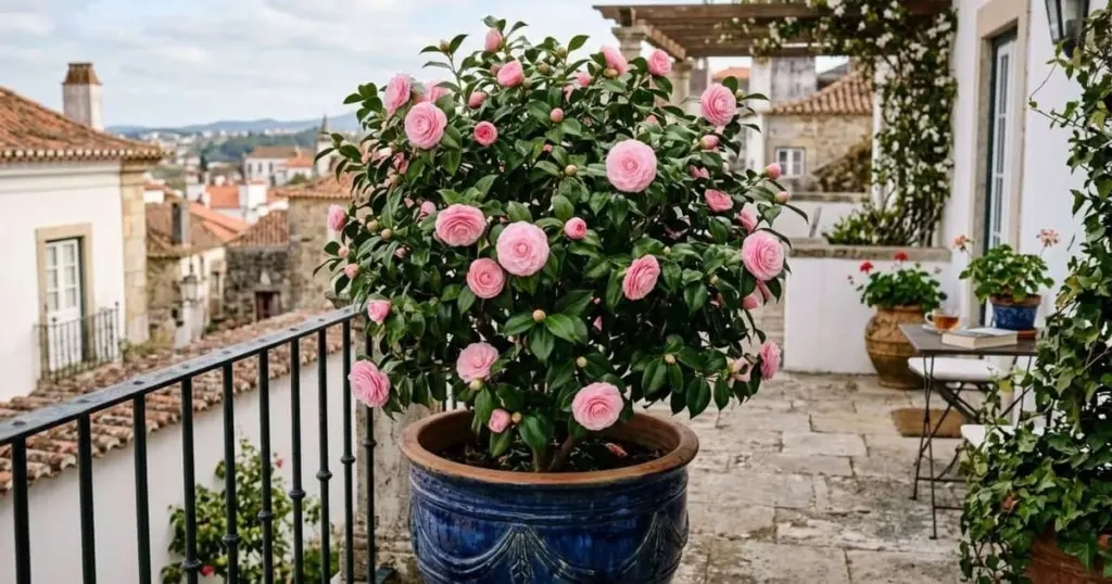 La camelia: el árbol elegante que transforma terrazas pequeñas en oasis verdes