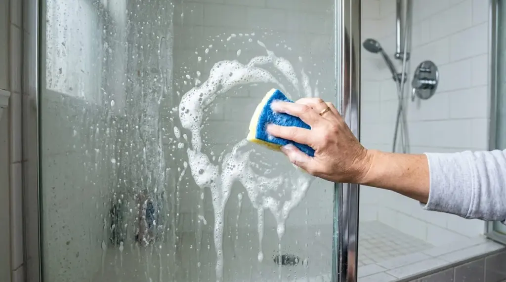 Mampara de baño impecable: el truco del vinagre para eliminar la cal en 15 minutos