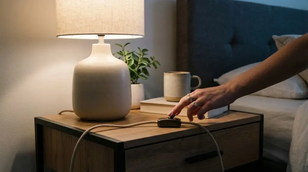 Mesita despejada en tu dormitorio: el aplique de pared orientable que lo cambia todo