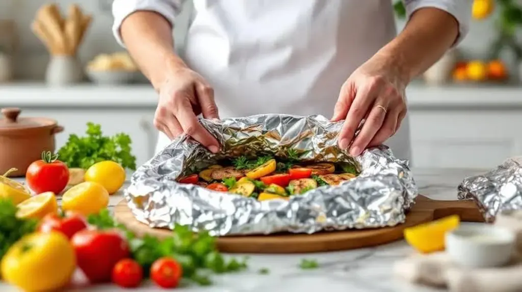 Papel de aluminio: el error que arruina tu cena y cómo usan la cara brillante en la cocina