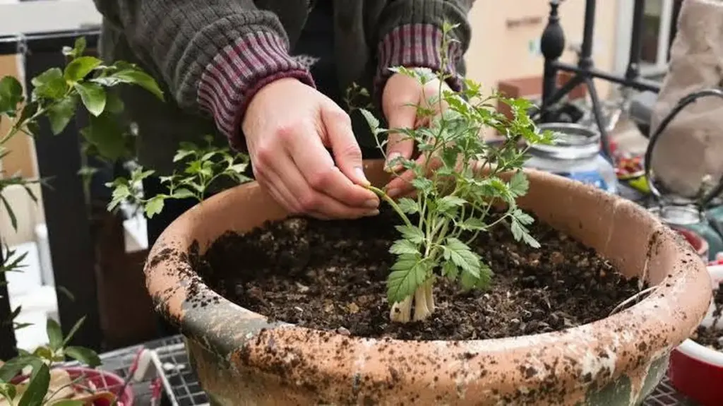 Planta Levístico (Levisticum officinale) en Febrero para sustituir cubitos de caldo industriales
