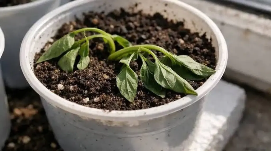Plántulas de pimiento marchitas: el truco del aislante ante la radiación solar