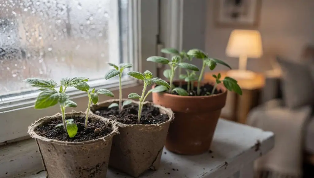 Plántulas de tomate en marzo: el truco de la ventana para tallos 30% más fuertes