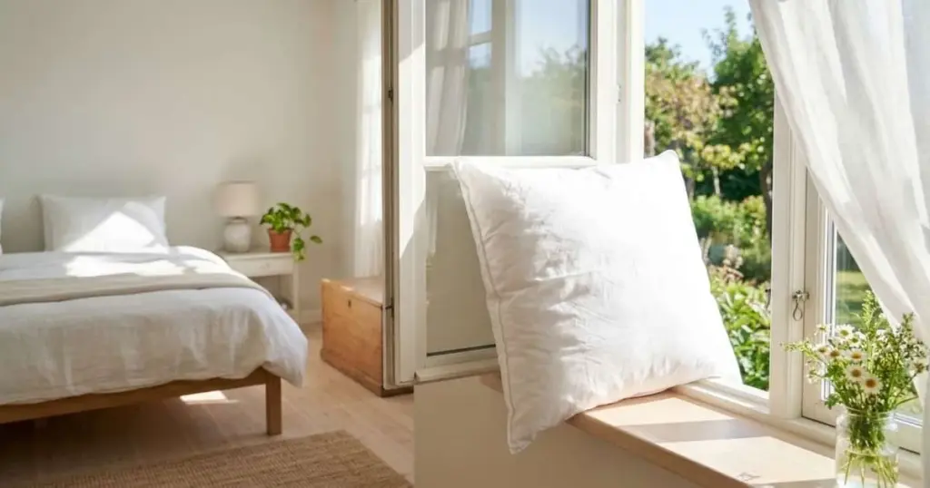 Por que colocar tu almohada al sol antes de cambiar la funda semanalmente