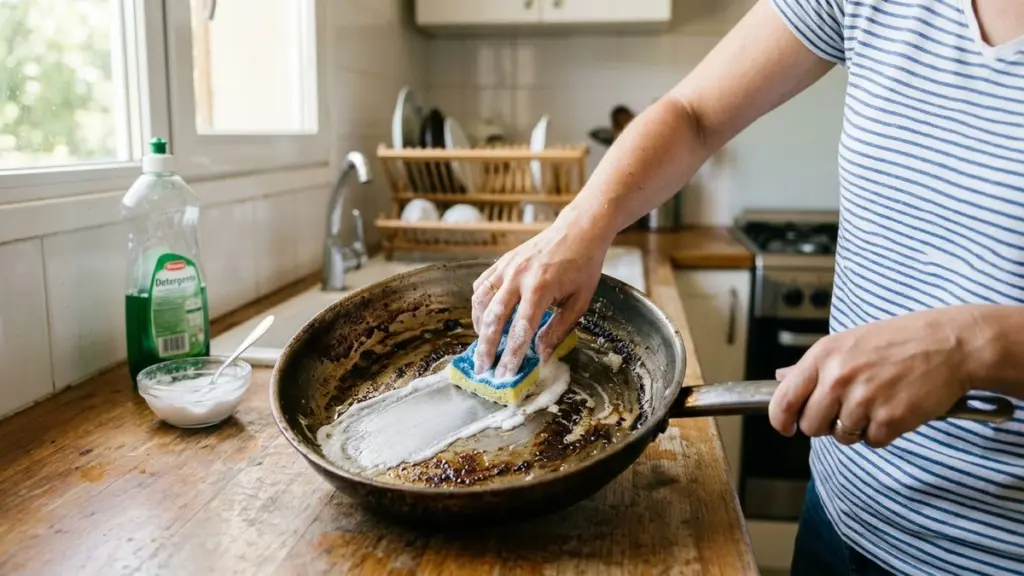 Sartenes como nuevas: mezcla bicarbonato de sodio y detergente así para ahorrar agua