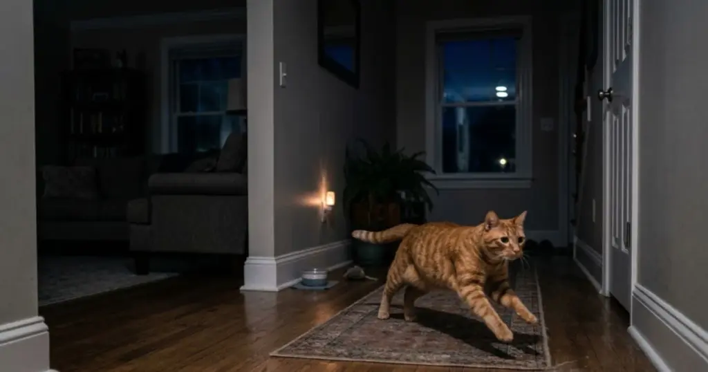 ¿Tu gato corre por la casa a medianoche? La extraña conducta que intriga a muchos tiene explicación