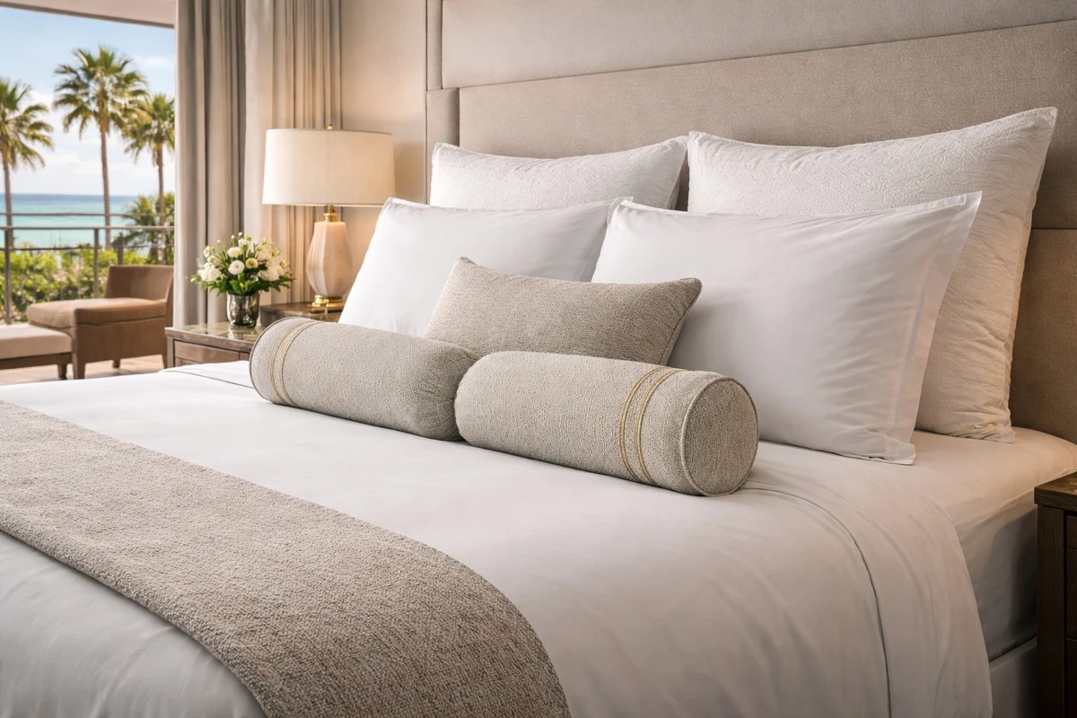 Viste tu cama con la Regla de Tres y almohadas de lino para un estilo de hotel - image 1