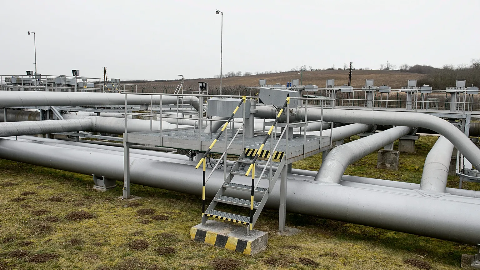 FILE: A partial view of the pumping station of the oil pipeline Friendship I at Tupa, Slovakia, near the Hungarian border, Monday, Febr. 9, 2015