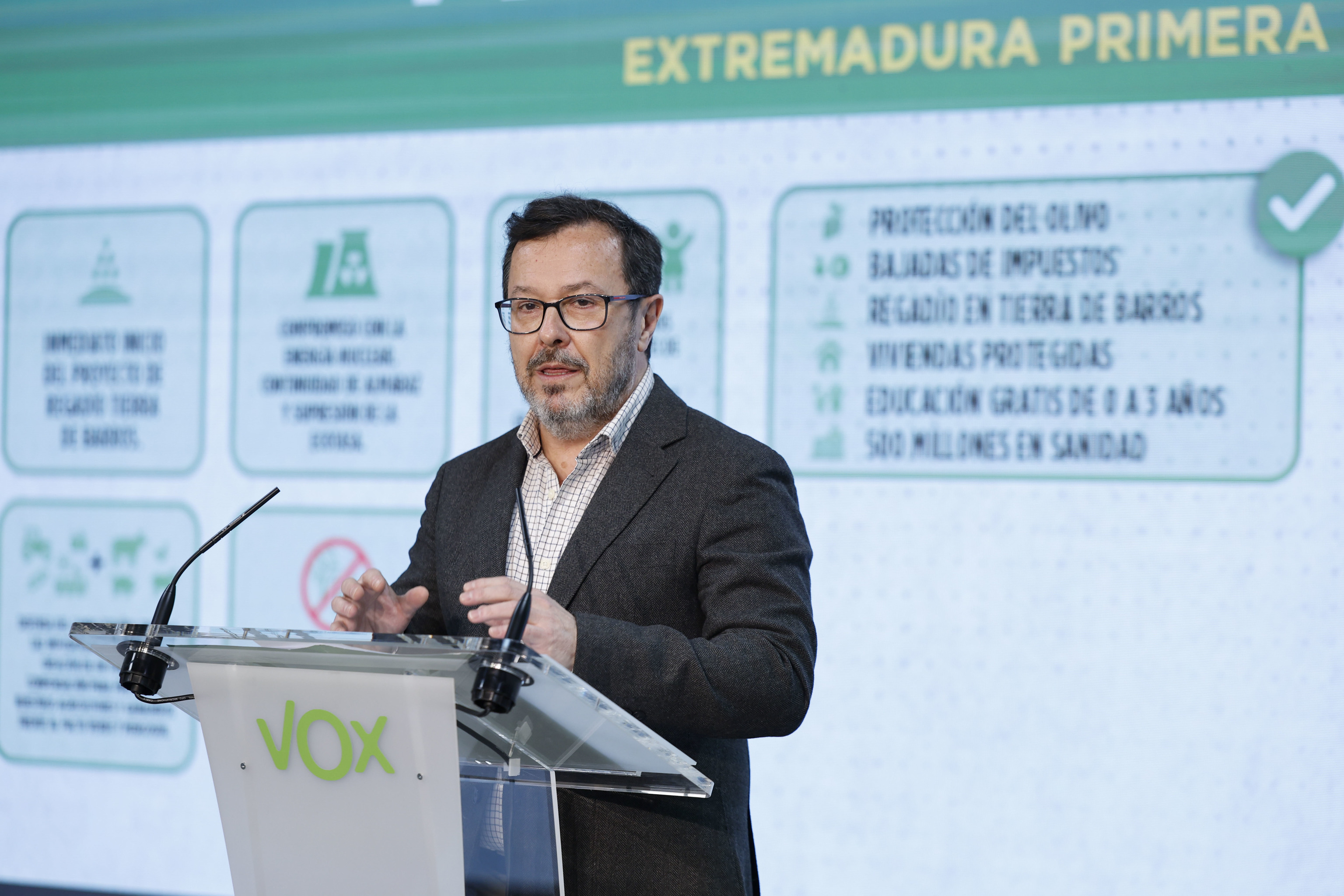 El portavoz nacional de Vox, José Antonio Fúster, este lunes