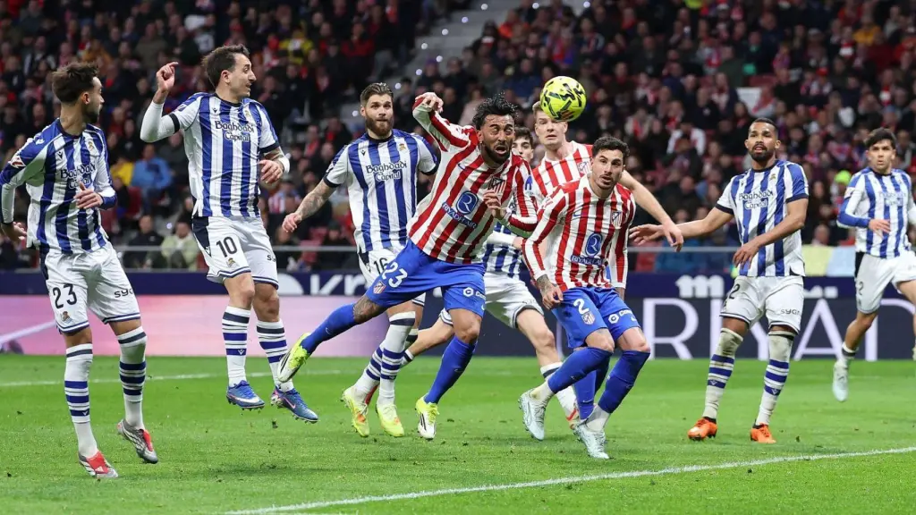 Partido entre Atlético de Madrid y Real Sociedad en Liga.