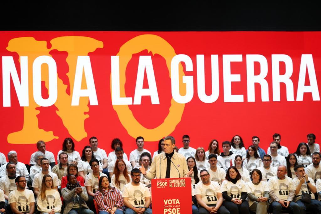Sánchez, en un mitin en Soria.