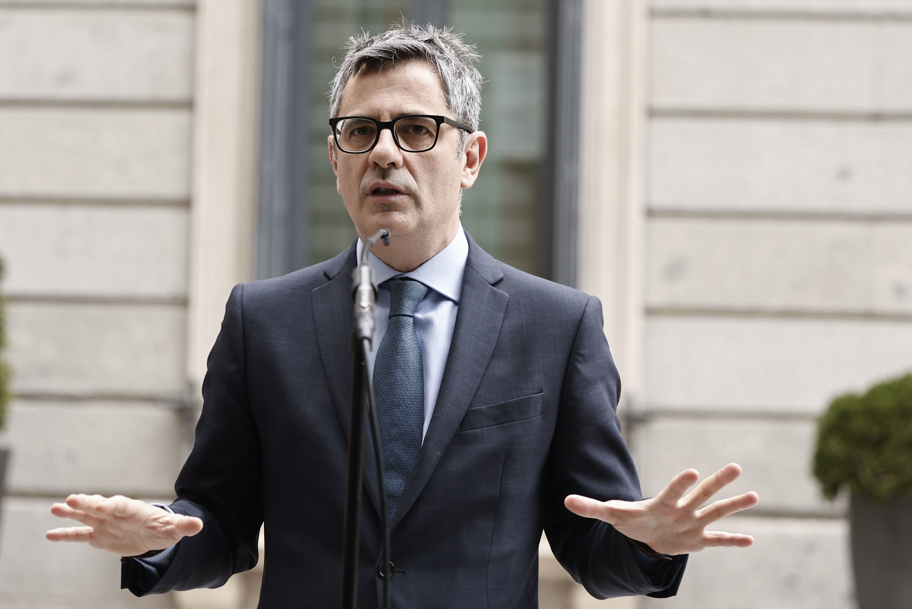 El ministro de la Presidencia, Justicia y Relaciones con las Cortes, Félix Bolaños.