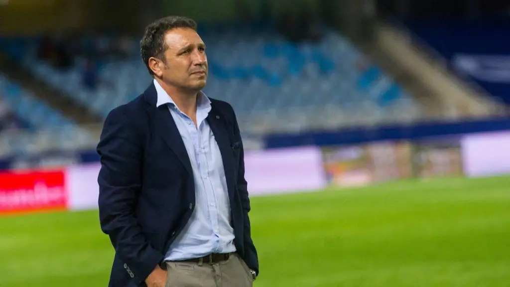 Eusebio Sacristán, durante su etapa como entrenador de la Real Sociedad.