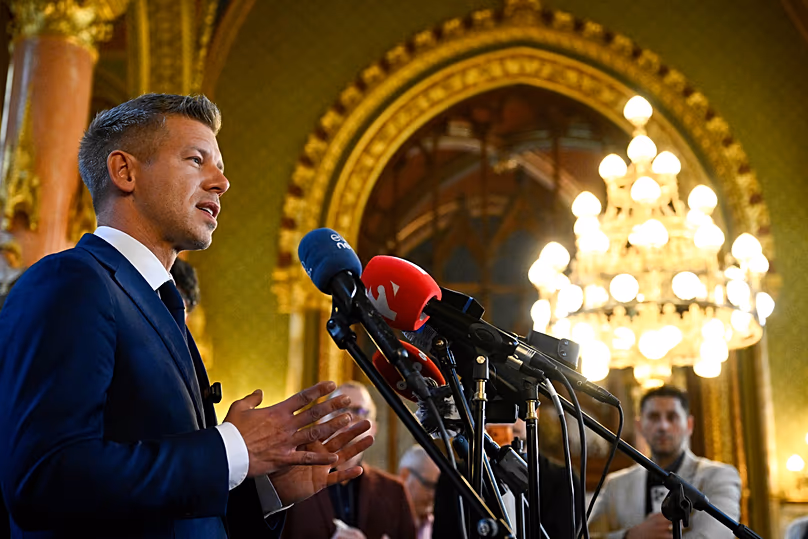 Prime Minister-elect Peter Magyar speaks to the media in Budapest, 17 April, 2026