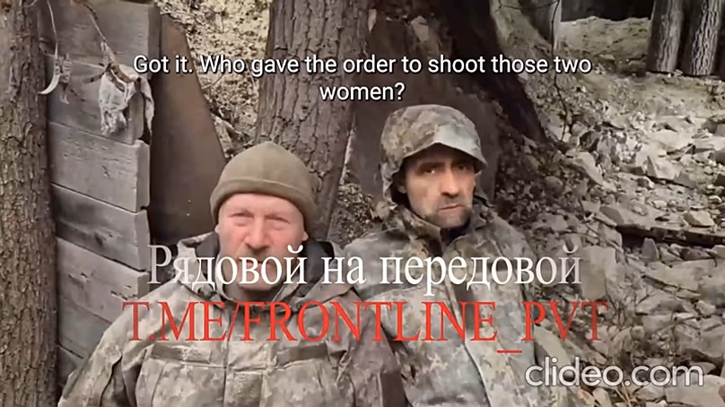 This video, in which Ukrainian soldiers say they haven't received communication from their command, was made with face-swapping technology. 