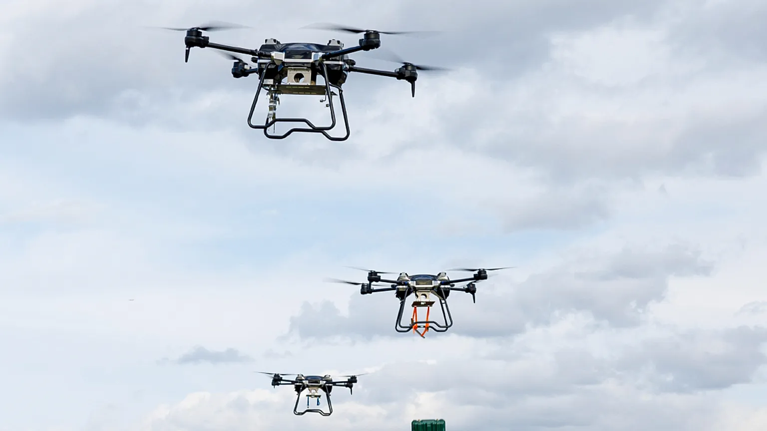 Unmanned aerial vehicles in the sky in Russia