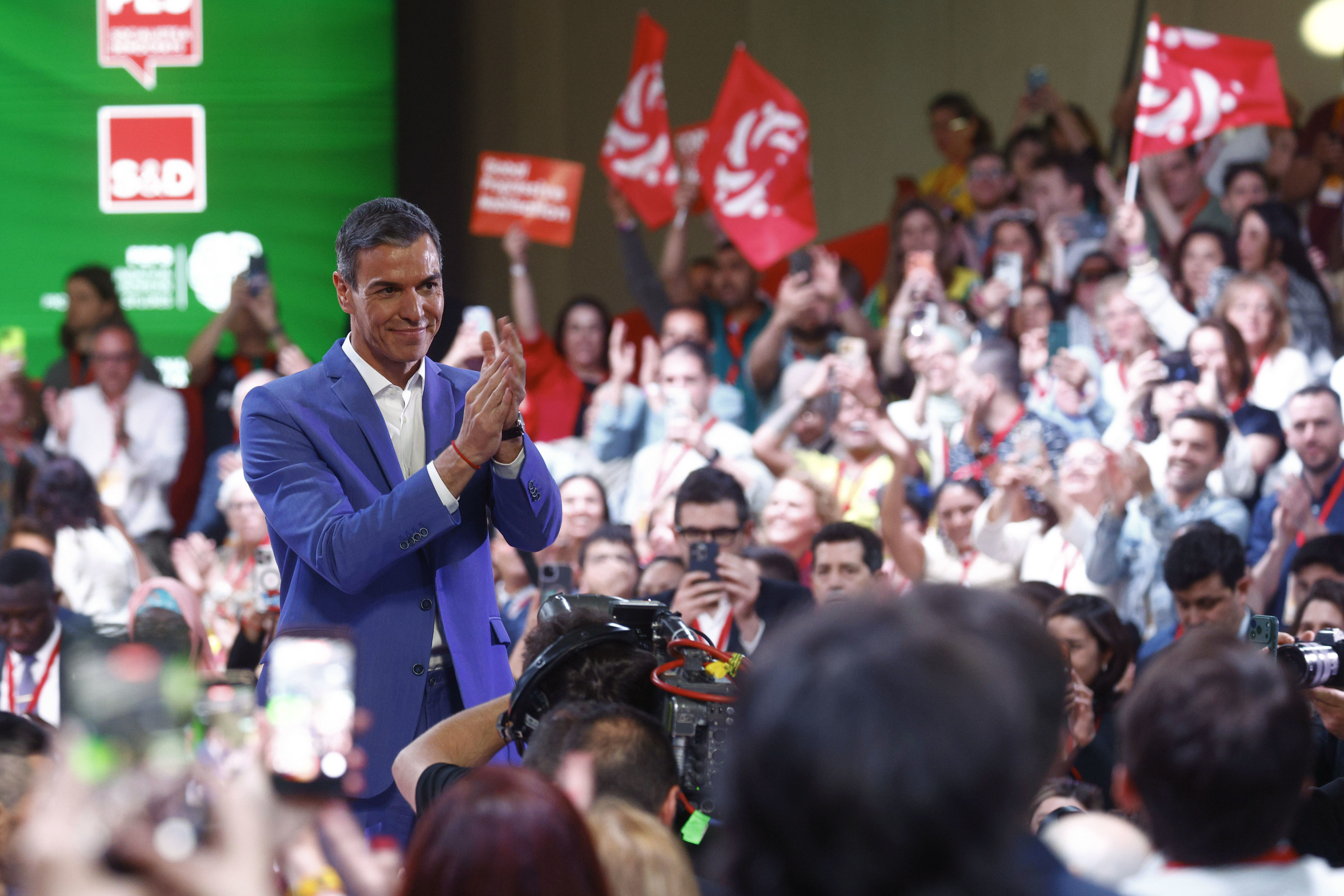Pedro Sánchez, en la GPM de Barcelona.