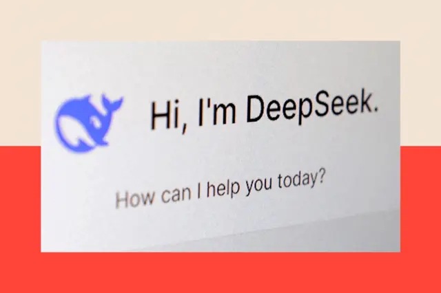 La aplicación DeepSeek se muestra con el mensaje: "¿En qué puedo ayudarte hoy?".
