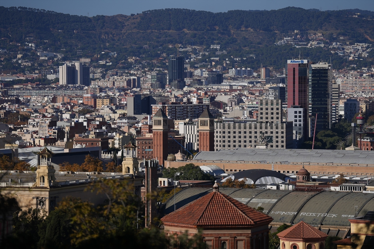 Vistas de la ciudad de Barcelona desde el mirador de la Fundación Joan Miró