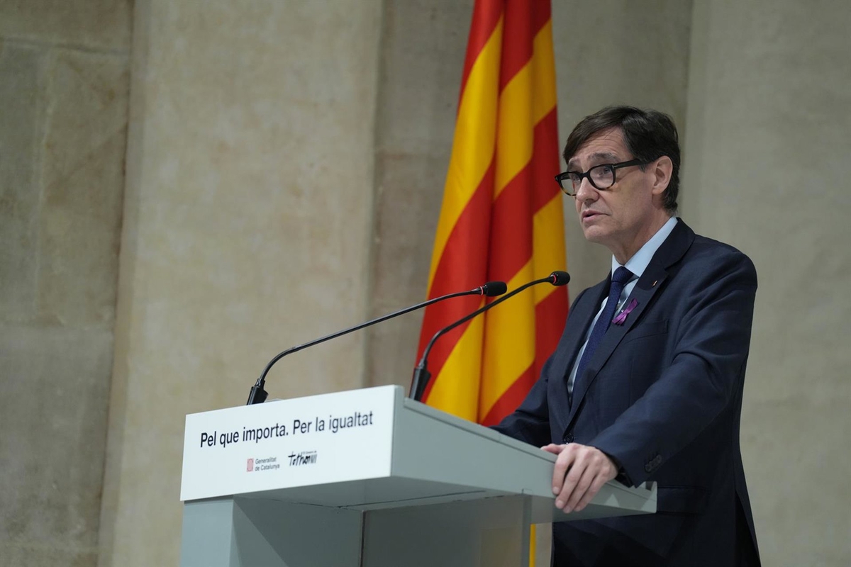 El presidente de la Generalitat, Salvador Illa.(DAVID ZORRAKINO - EUROPA PRESS)