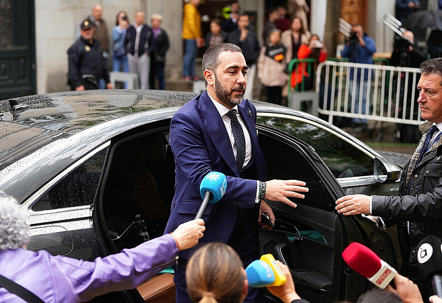 El empresario Víctor de Aldama, ayer, a su llegada al Tribunal Supremo.