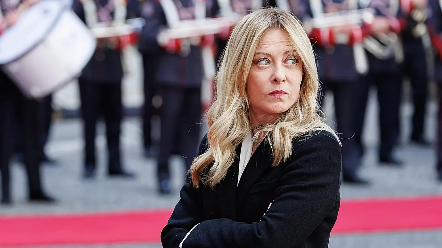 Italy's Premier Giorgia Meloni at Palazzo Chigi in Rome, 16 April, 2026