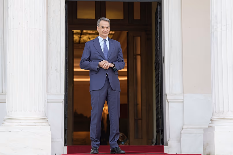 Greece's Prime Minister Kyriakos Mitsotakis in Athens, 22 April, 2026