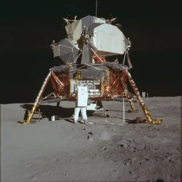 Un módulo de aterrizaje lunar de la era Apolo.