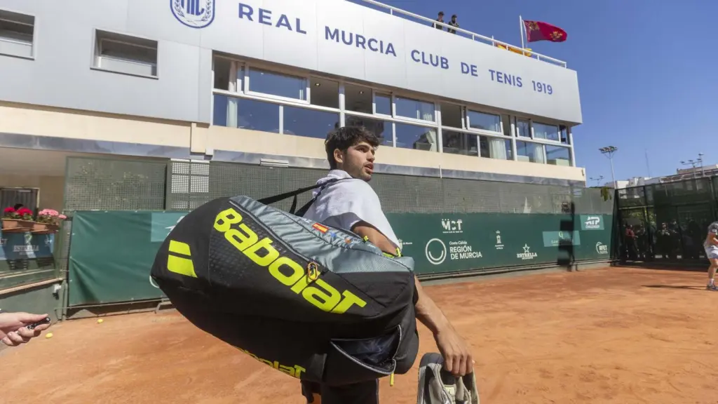 Carlos Alcaraz, en el Real Murcia Club de Tenis 1919