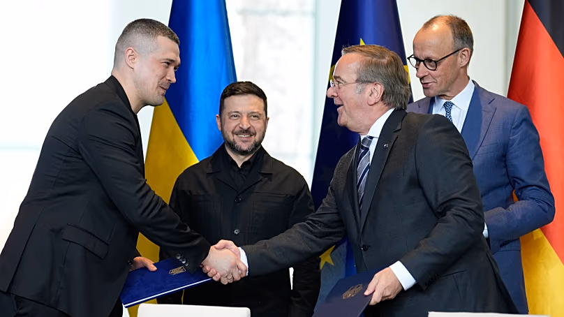 Fedorov and Pistorius at the German-Ukrainian intergovernmental consultations,14 April 2026