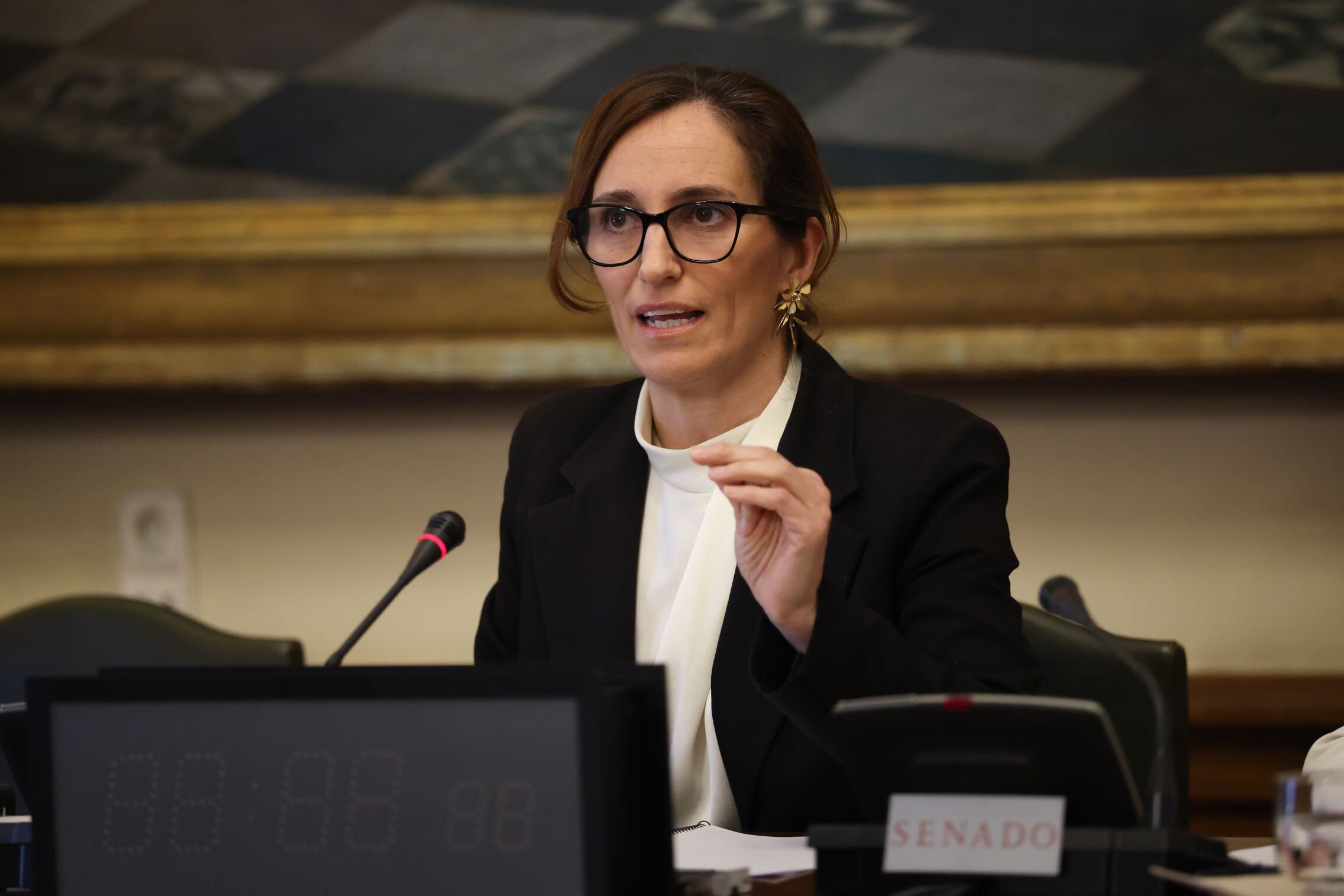 Foto: Mónica García comparece ante la Comisión de Sanidad en el Senado. (Europa Press/Alejandro Martínez Velez)