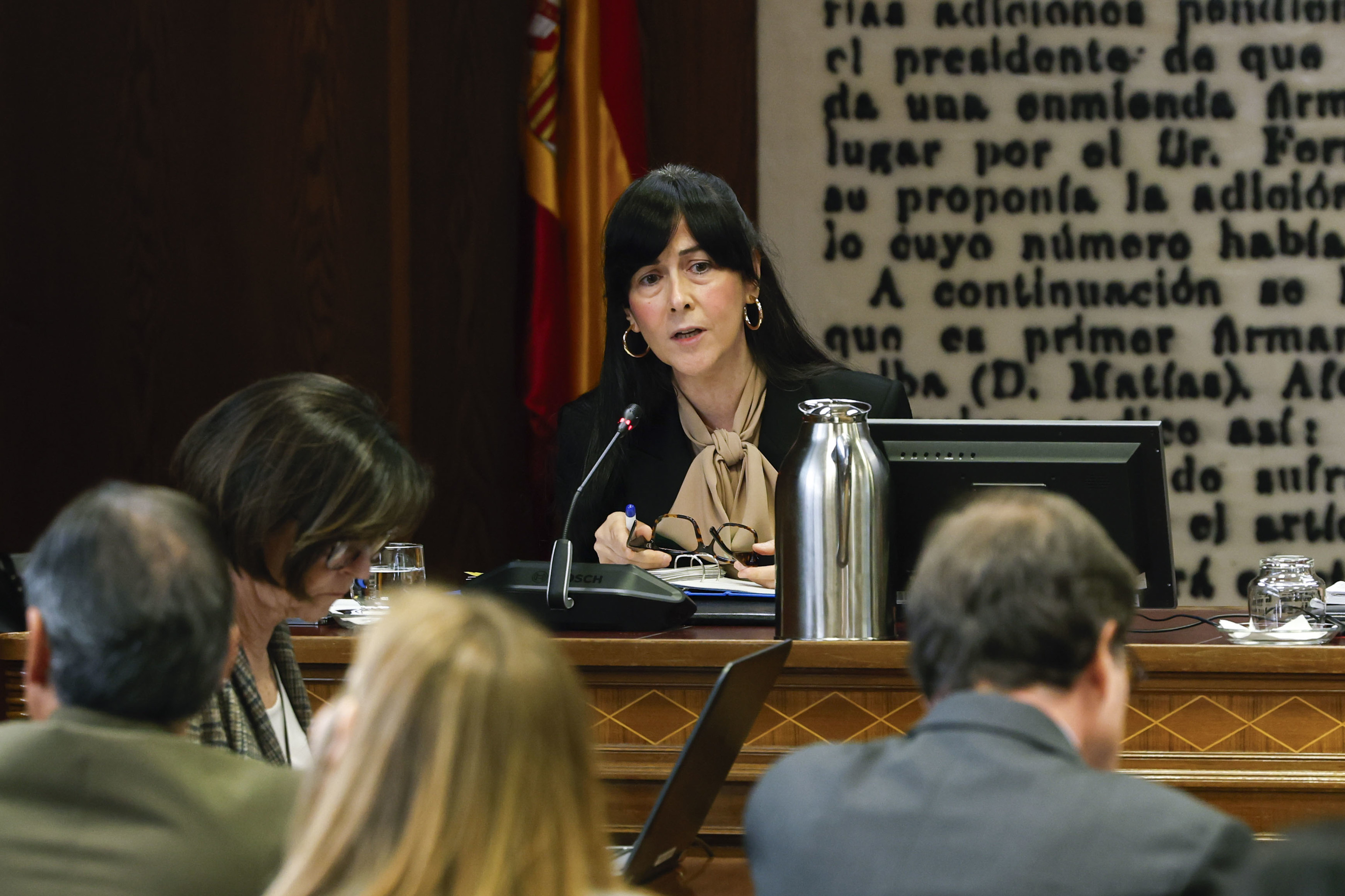 La presidenta de la SEPI, Belén Gualda, en la comisión de investigación del Senado.