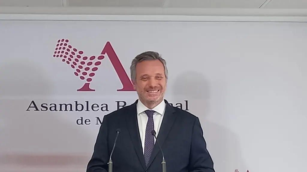 Segado, portavoz del PP, ante los medios