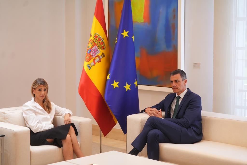 Yolanda Díaz y Pedro Sánchez.