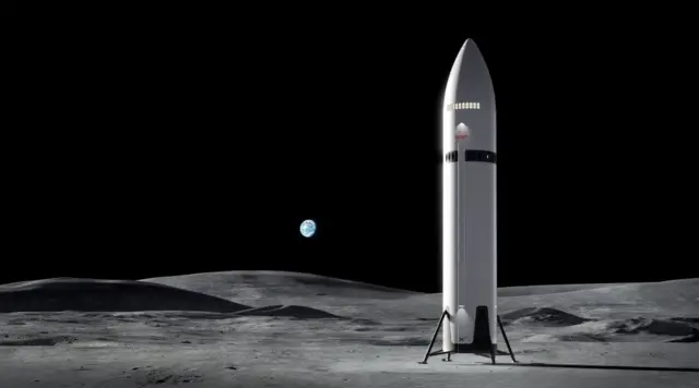 Ilustración del módulo de aterrizaje de SpaceX, de Elon Musk. Aún no se ha construido, pero está previsto que se pruebe el año que viene.