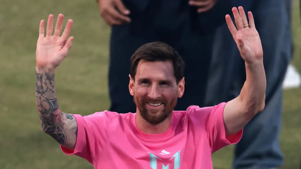 Leo Messi, en una aparición especial ante sus fans en Nueva Delhi (India)