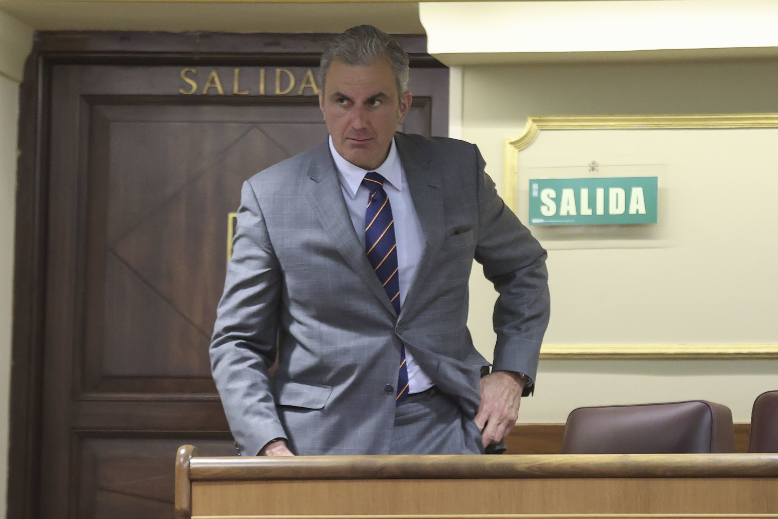 El diputado de Vox Javier Ortega Smith, este martes en el Congreso