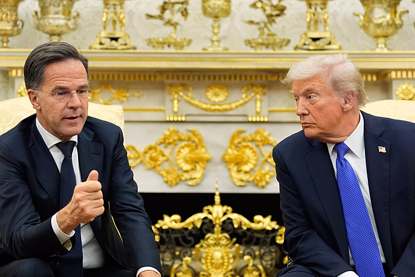 President Donald Trump meets with NATO Secretary General Mark Rutte in the White House, 22 October 2025