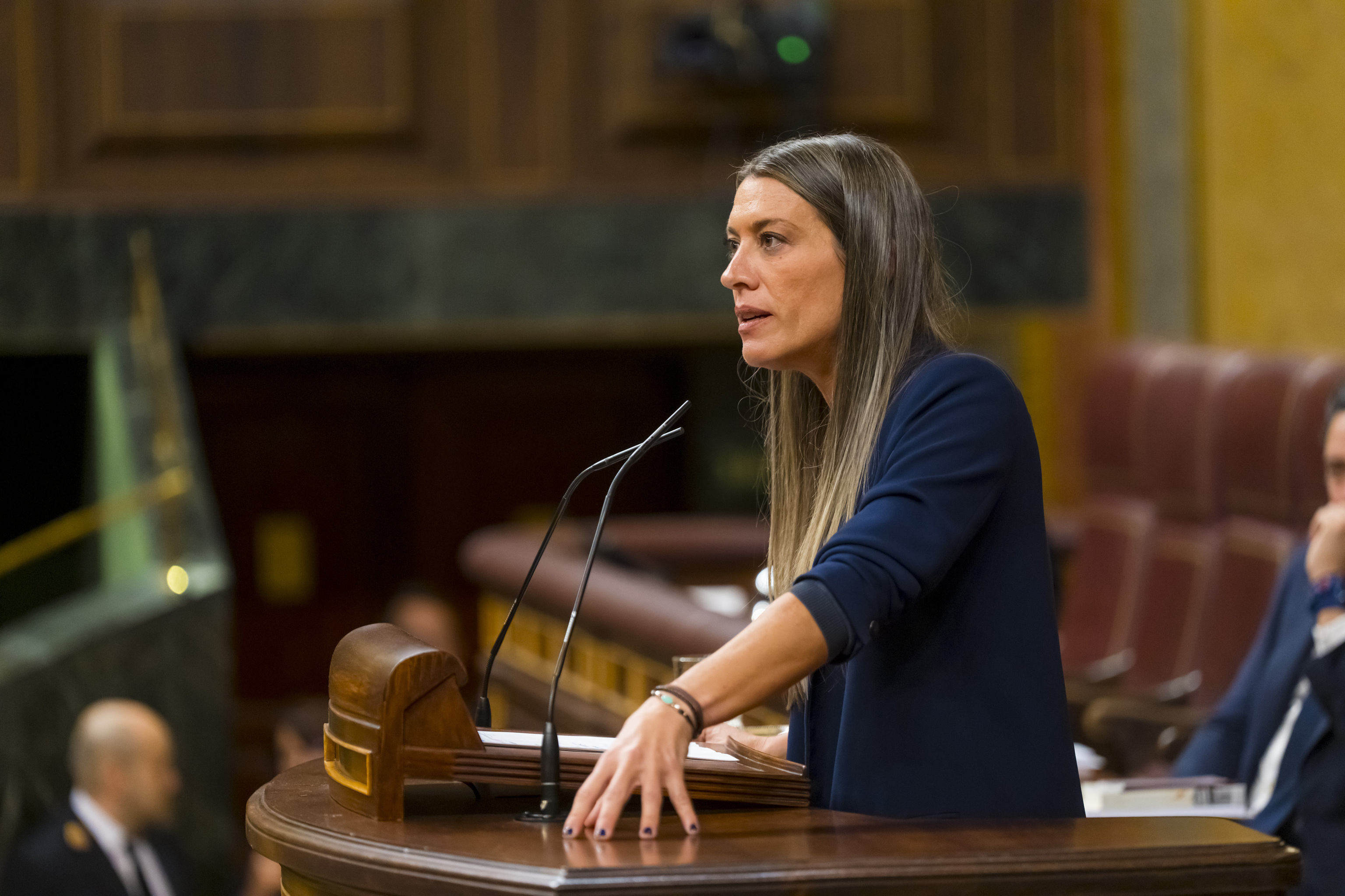 La portavox de Junts en el Congreso, Miriam Nogueras, durante el debate de la proposición de Vox.