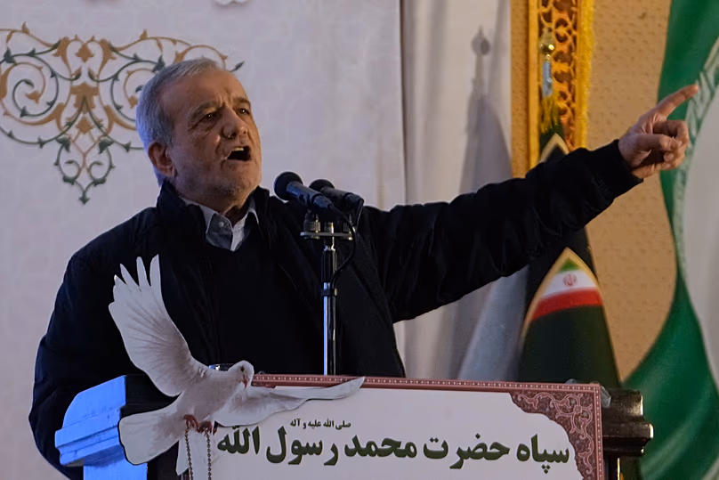 Iranian President Masoud Pezeshkian speaks in Tehran, 1 January, 2026