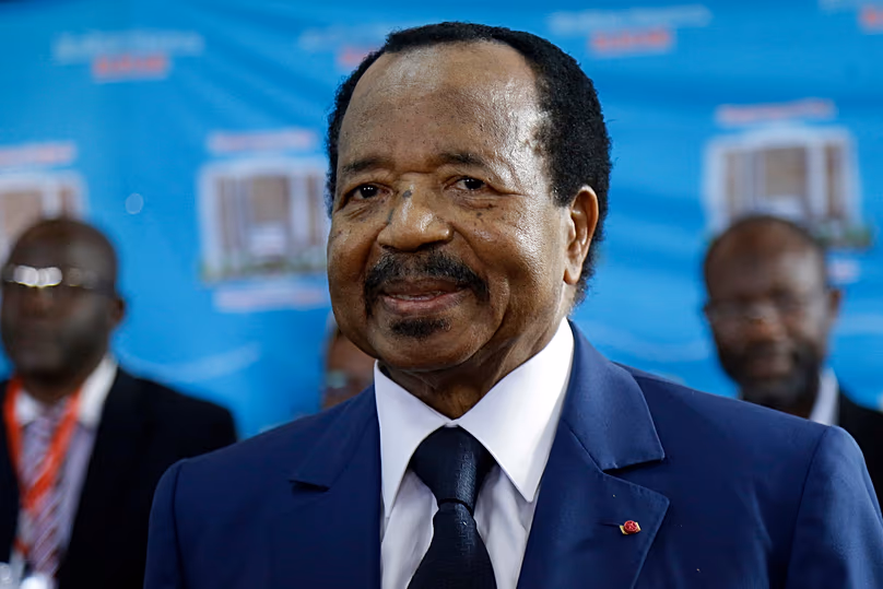 Cameroon's President Paul Biya waits to cast his vote during the presidential elections in Yaounde, 7 October, 2018