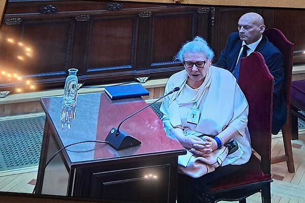 La empresaria Carmen Pano durante su declaración de este jueves en el Tribunal Supremo.