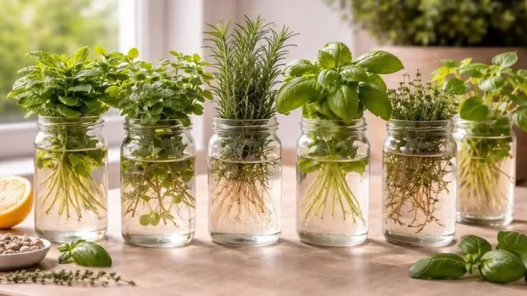 Adiós a la tierra: cultiva Menta y Romero en agua con este truco de 4 días