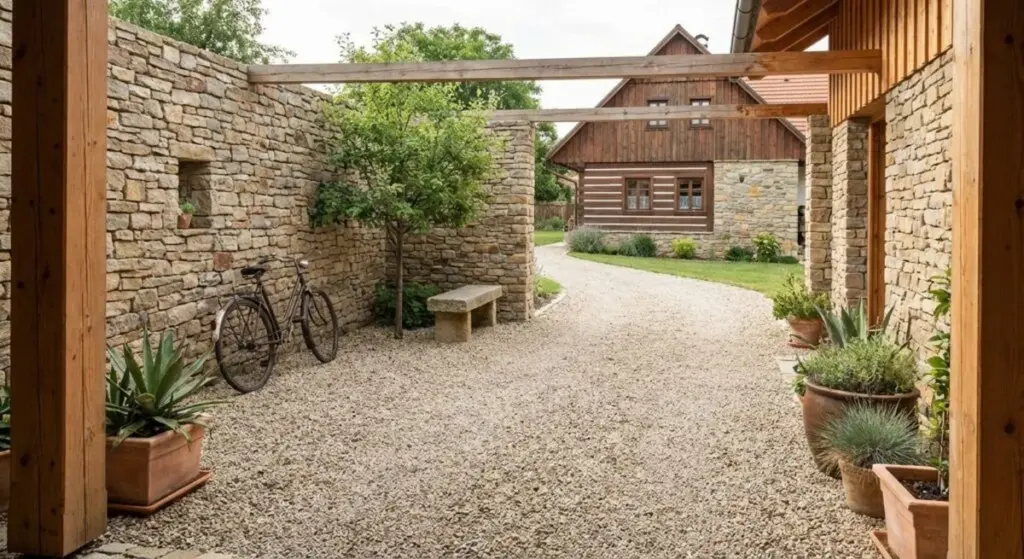 Adiós al hormigón en Chequia: el truco del mlat para un jardín fresco y seco