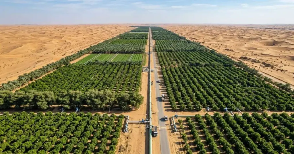 Arabia Saudita convierte aguas residuales en oasis verdes en pleno desierto